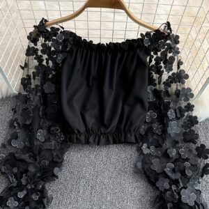 Alternative view of Floral Mesh Co-ord Set