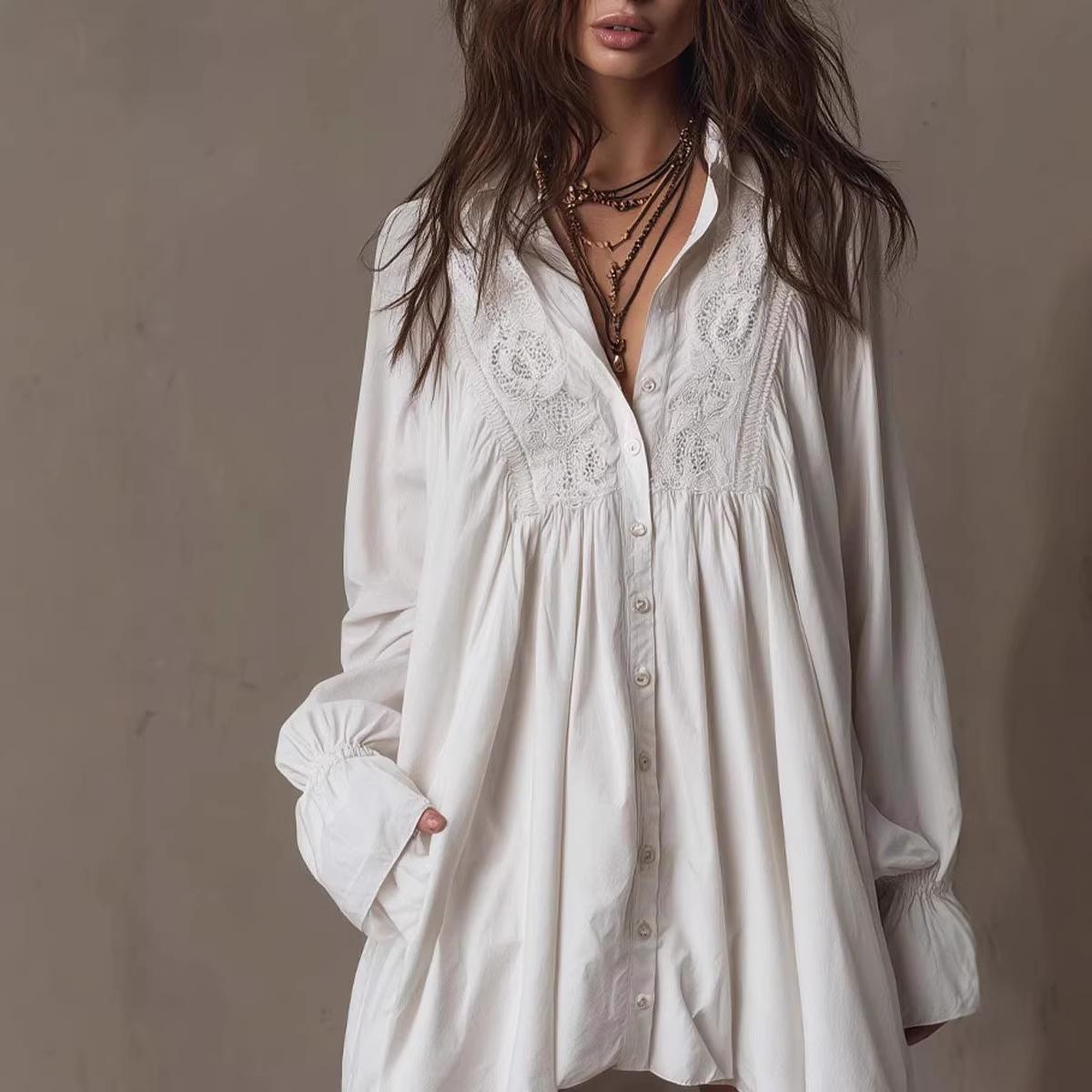 Urban Casual White Shirt - Image 2