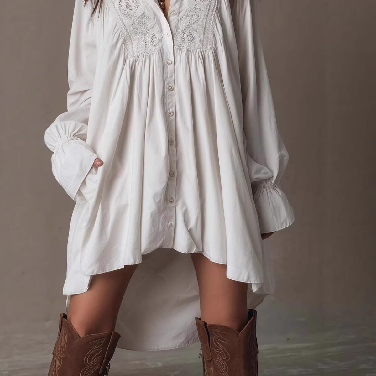 Urban Casual White Shirt - Image 3