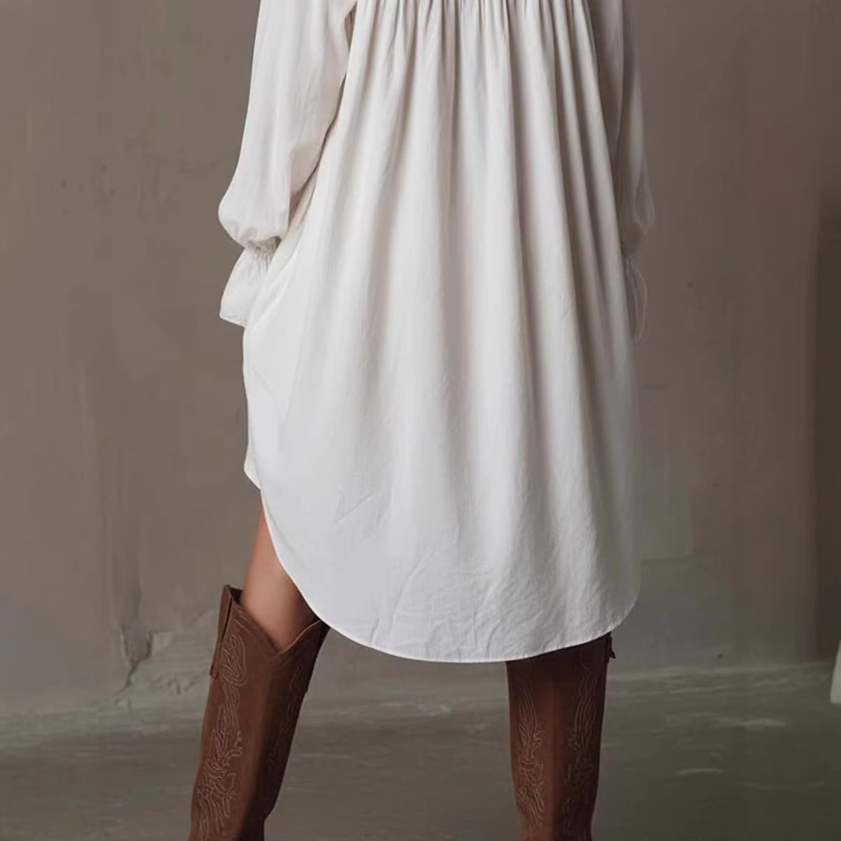 Urban Casual White Shirt - Image 4